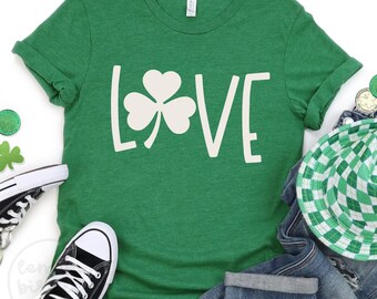 Love Shamrock SVG: St. Patrick's Day Shirt Design (Digital File)