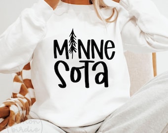 Minnesota Home SVG: MN Cabin Lake Shirt Design (Digital File)