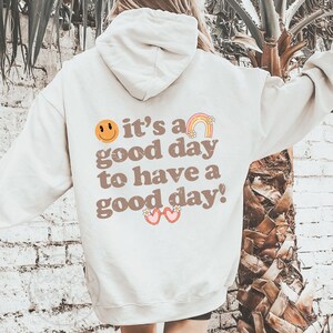 Es un buen día para tener un buen día PNG, Retro Png, Groovy Png, Png para camiseta, Arcoíris Png, Positividad Png, Diseño Png, Camiseta de bienestar mental