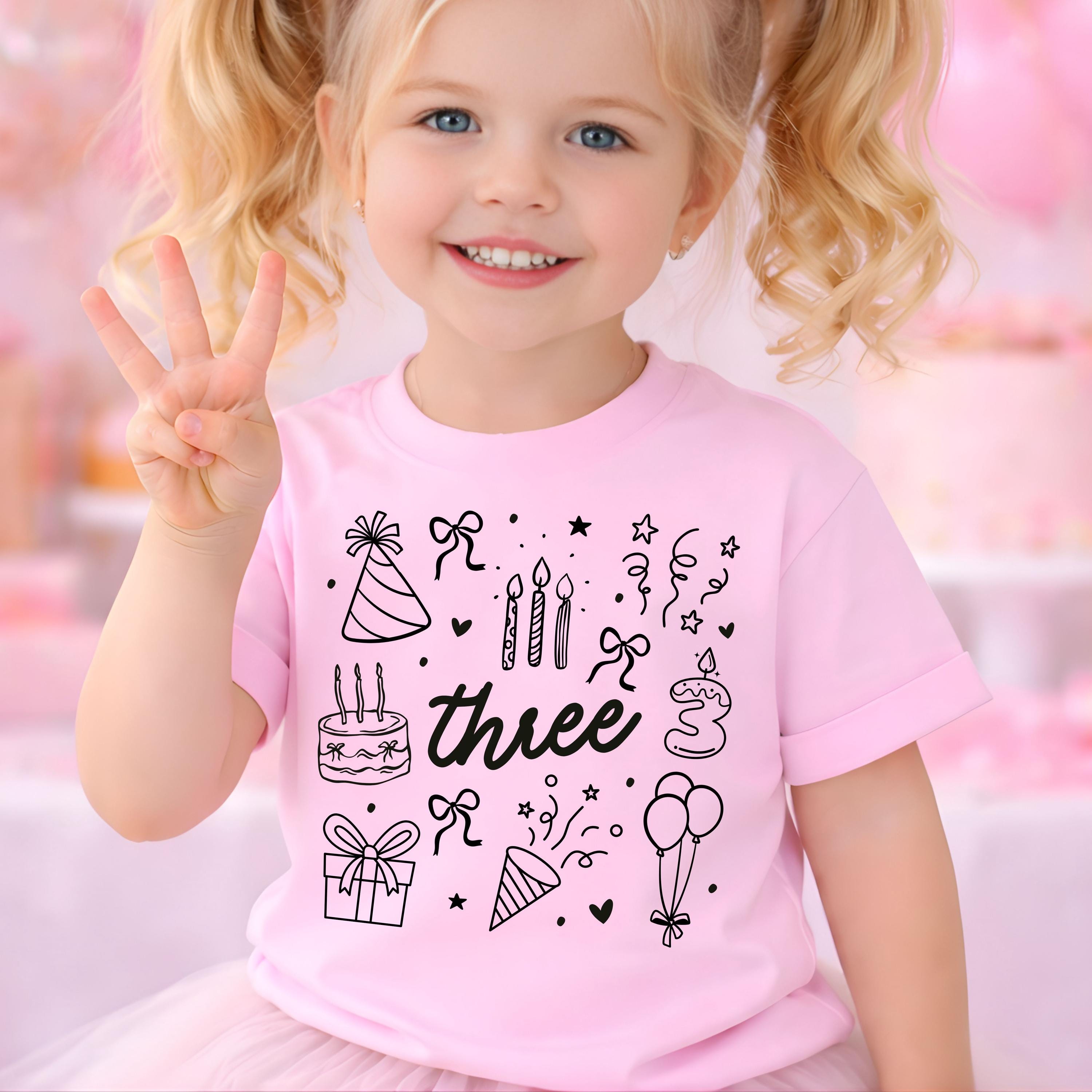 3rd Birthday Svg + Png, Three Year Old Birthday Shirt Design, Digital ...