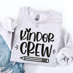 Kinder Crew Svg + Png, Kindergarten Teacher Shirt Design, Digital Download