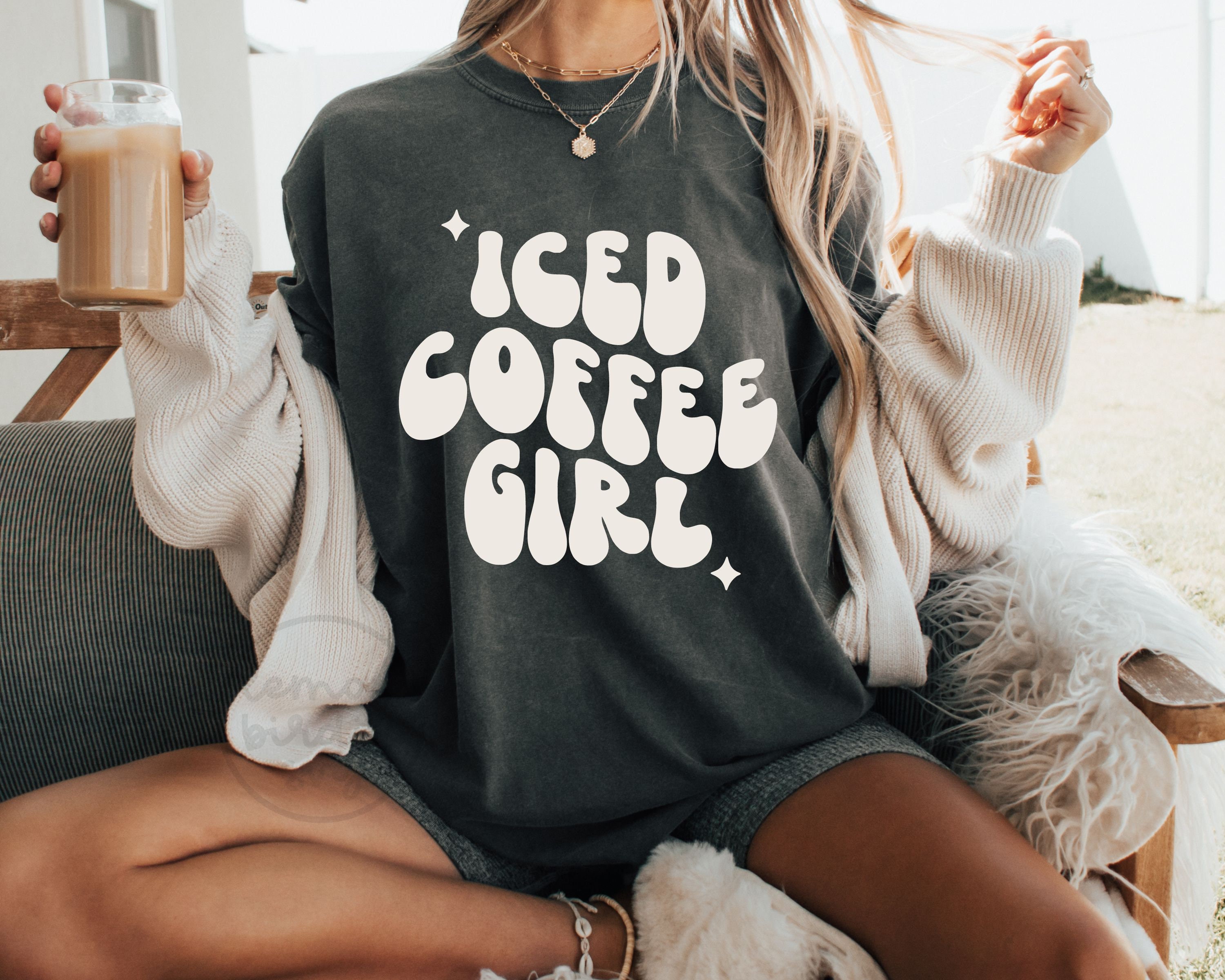 Iced Coffee Girl Svg Png, Iced Coffee Svg, Coffee Svg, Svg for Shirts, Iced Coffee Shirt Svg, Svg Designs, Cricut Svg, Silhouette Svg