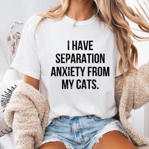 Tengo ansiedad por separación de mis gatos Svg, mamá gata Svg, camiseta de mamá gata, mamá gata Svg, Cricut Svg, diseños POD, Png para camisetas