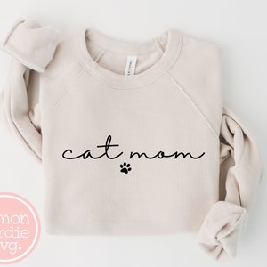 Cat Mom SVG: Shirt & Mug Design (Digital Download)