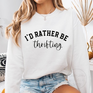 Ik zou liever Thrifting Svg, Thrifting Svg, Shopping Svg, Tote Bag Svg, Svg-ontwerpen, Svg voor Cricut, Svg-bestanden, Shirt Svg, Thrifting Png