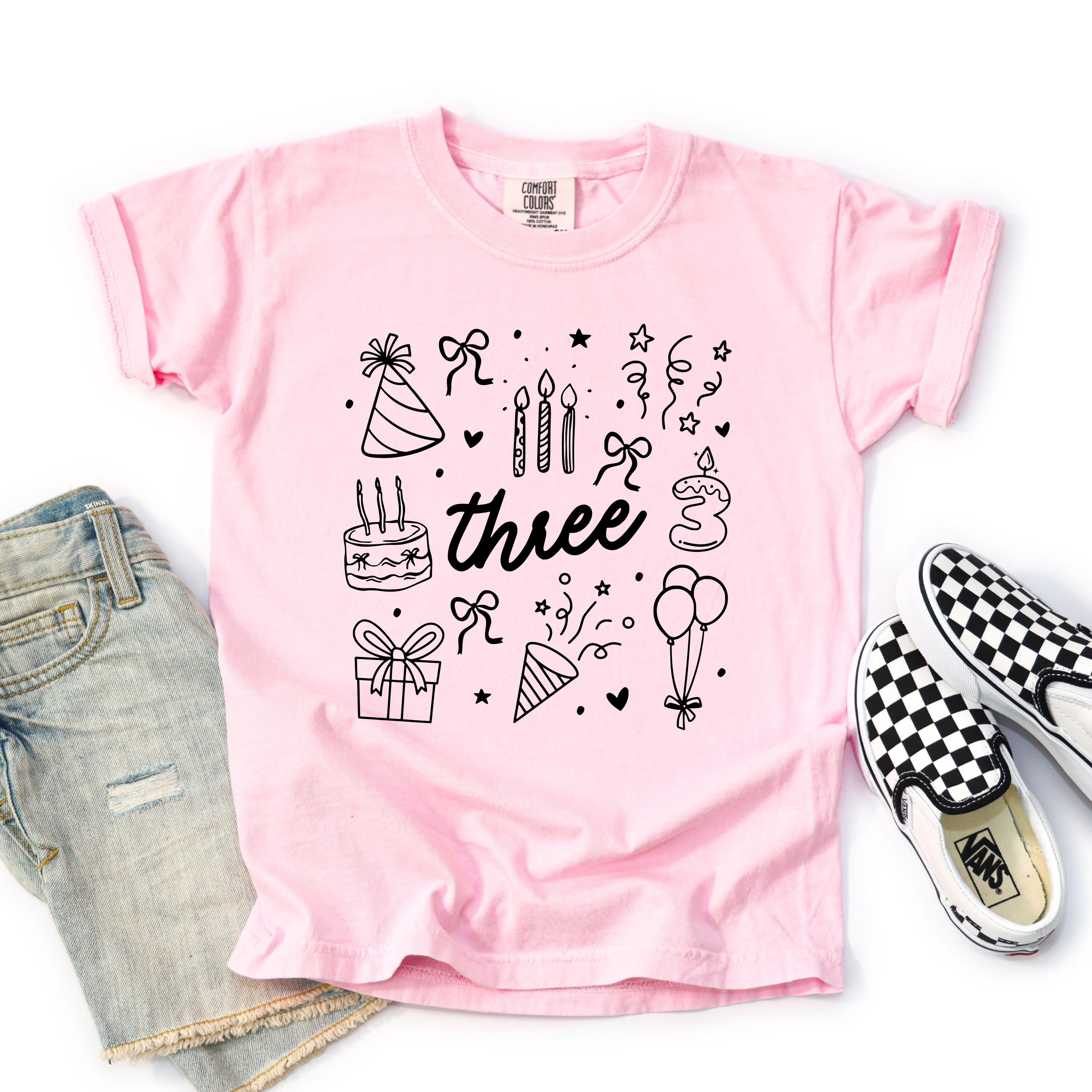 3rd Birthday Svg + Png, Three Year Old Birthday Shirt Design, Digital ...