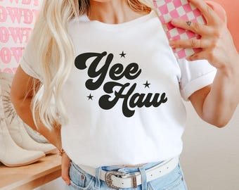 Yee Haw Svg + Png, Cowboy Cowgirl Texas Shirt Design, Digital Download