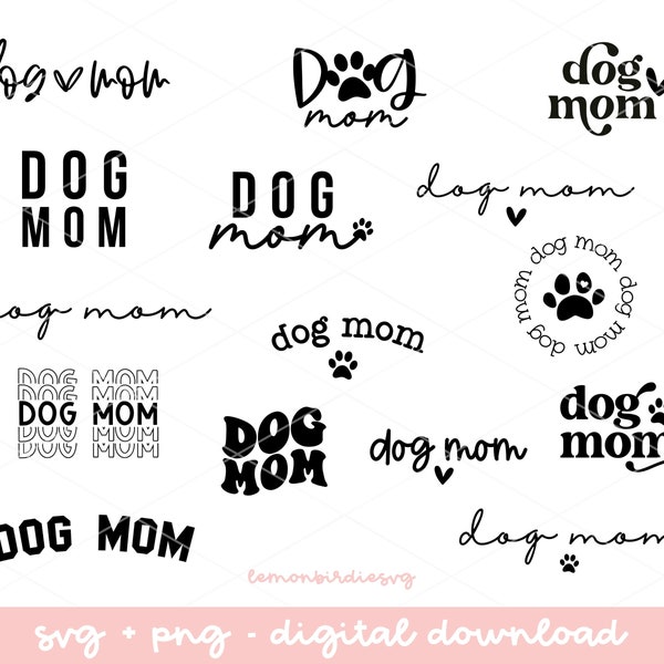 Perro mamá svg paquete, perro mamá svg, amante del perro svg, día de la madre svg, perro mamá PNG, perro mamá svg, perro mamá camisa svg, perro mamá svg png