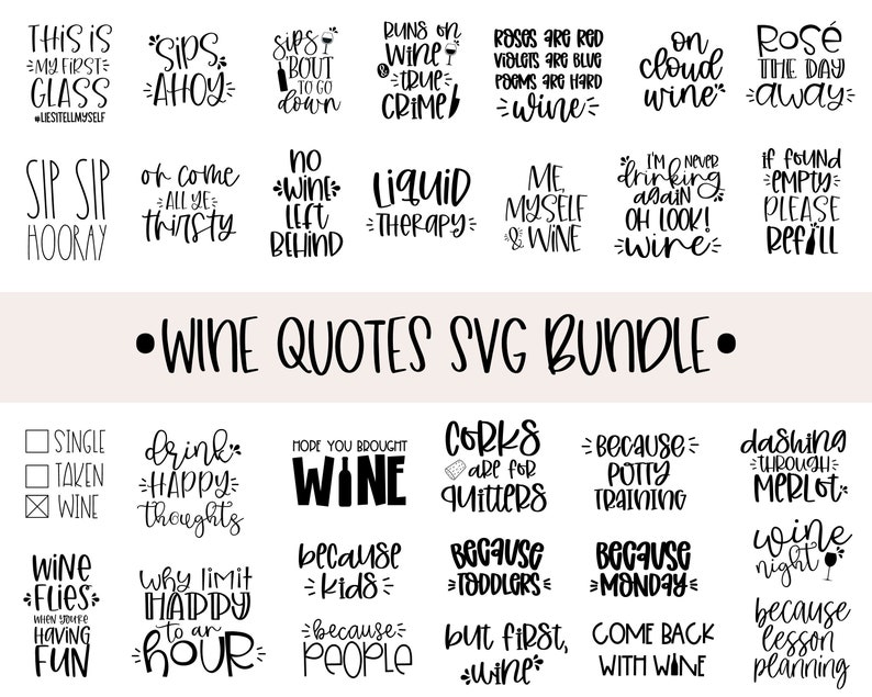Download Wine SVG Bundle SVG Bundle Wine Svg Funny Wine Sayings | Etsy
