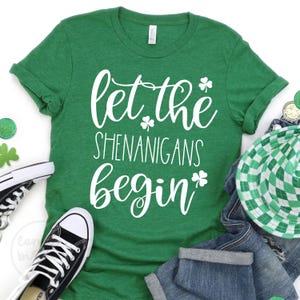 Laissez les manigances commencer SVG, Svg de la Saint-Patrick, irlandais, Shamrock Svg, chemise Svg, dessins Svg, Cricut Svg, PNG