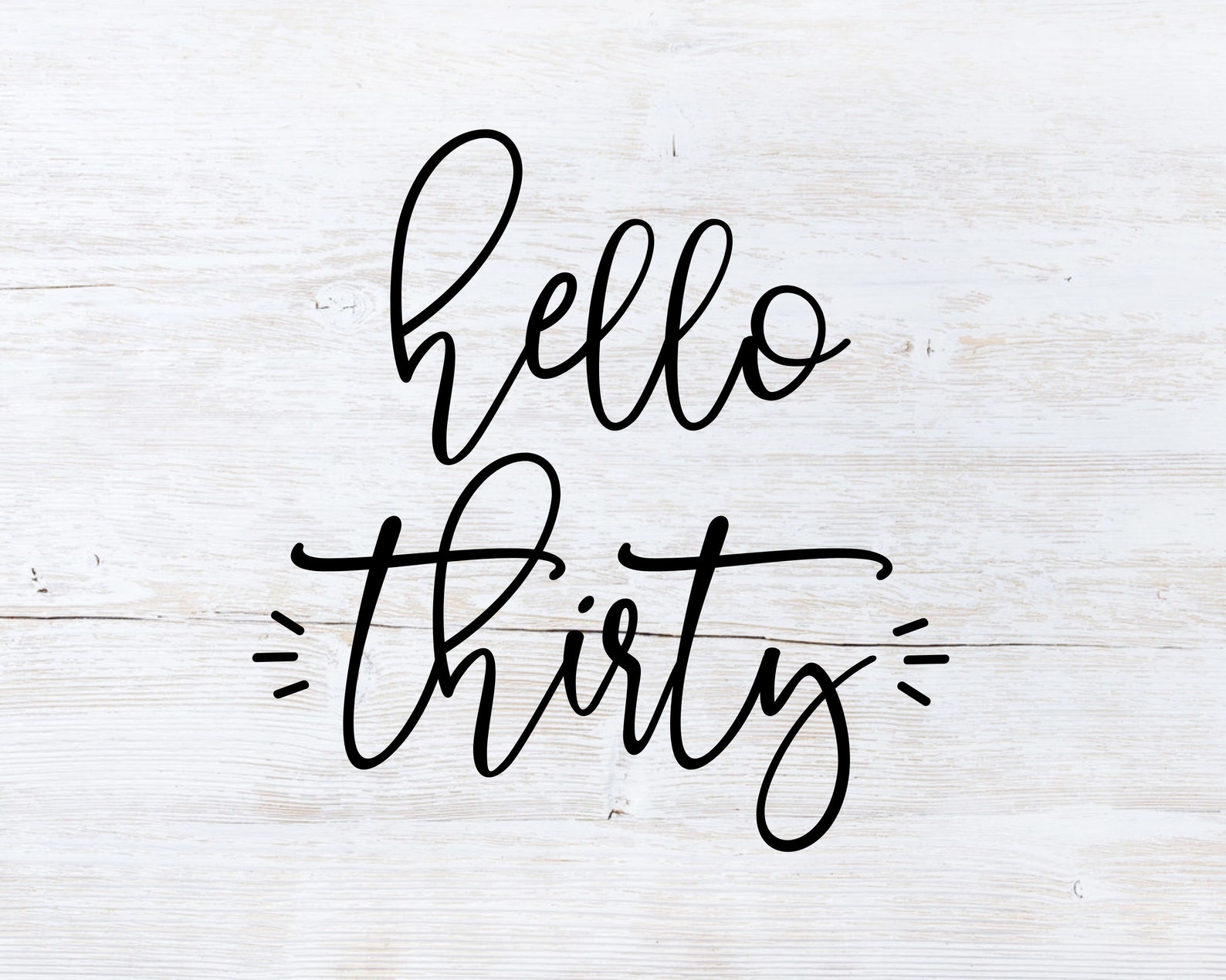 Hello Thirty SVG Thirty Svg Birthday Svg 30th Birthday | Etsy