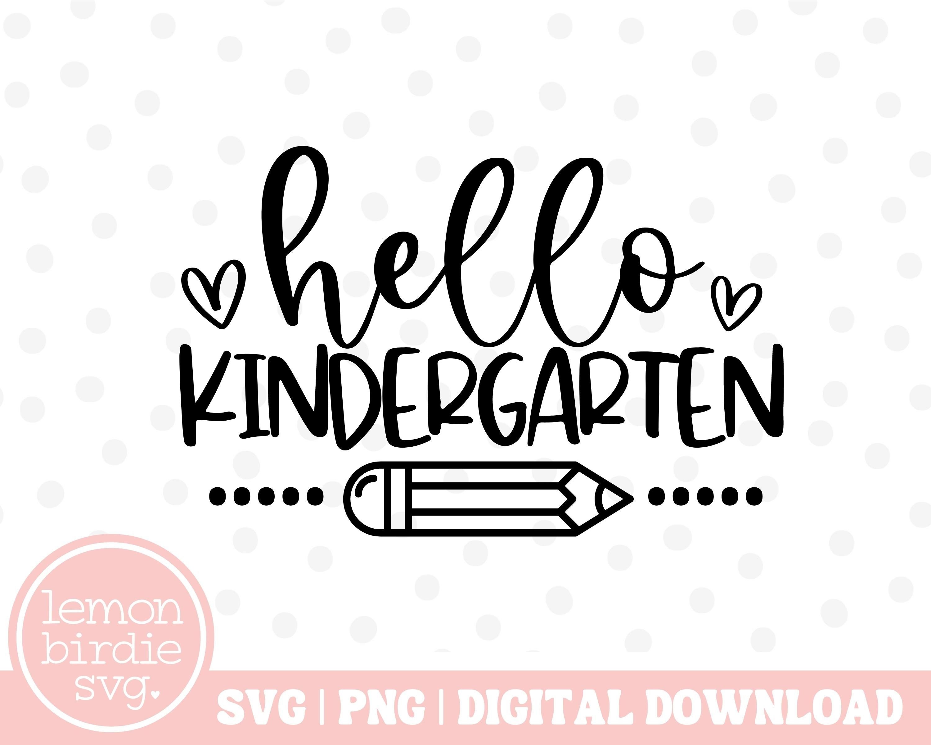 Hello Kindergarten SVG Kindergarten Svg School Svg Back - Etsy