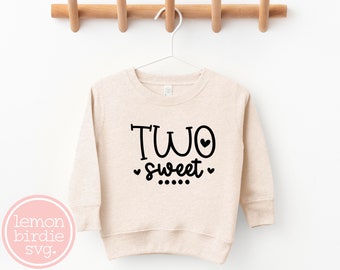 Twee zoete SVG, 2e verjaardag SVG, twee jaar oude SVG, verjaardag SVG, verjaardag meisje SVG, SVG voor shirts, verjaardag shirt, Cricut SVG