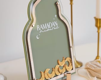 Dome Ramadan Dropbox Countdown Till Eid Jar Freestanding - Moons