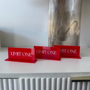 Mini Signs Acrylic Market/Pop Up Stall Business Signs - Rectangles