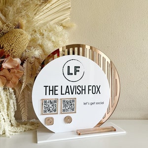 3 in 1 Double Circled Logo, QR’s + Cards Sign