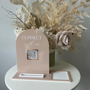 Boog, kaarthouder, vierkant + enkele QR-stijl 1