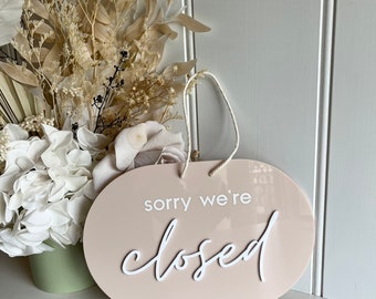 Oval Open/Closed Sign - Double Sided 2