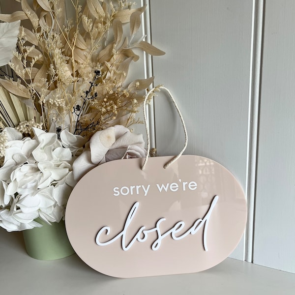 Oval Open/Closed Sign - Double Sided 2