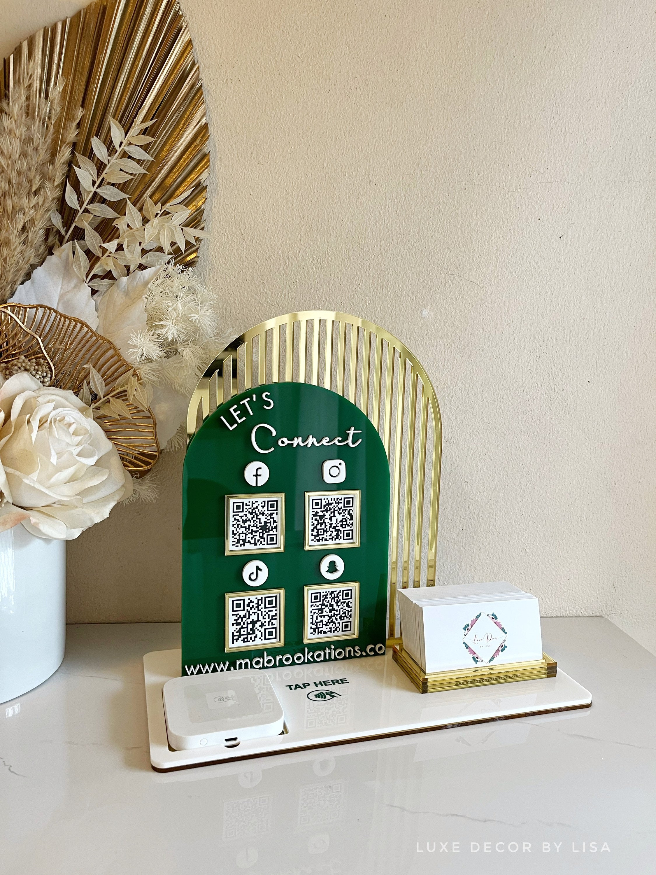 4 X QR Code Sign Double Arched Social/ Square QR Card - Etsy Australia