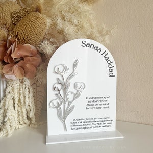 Arched Floral Memorial Printed Sign