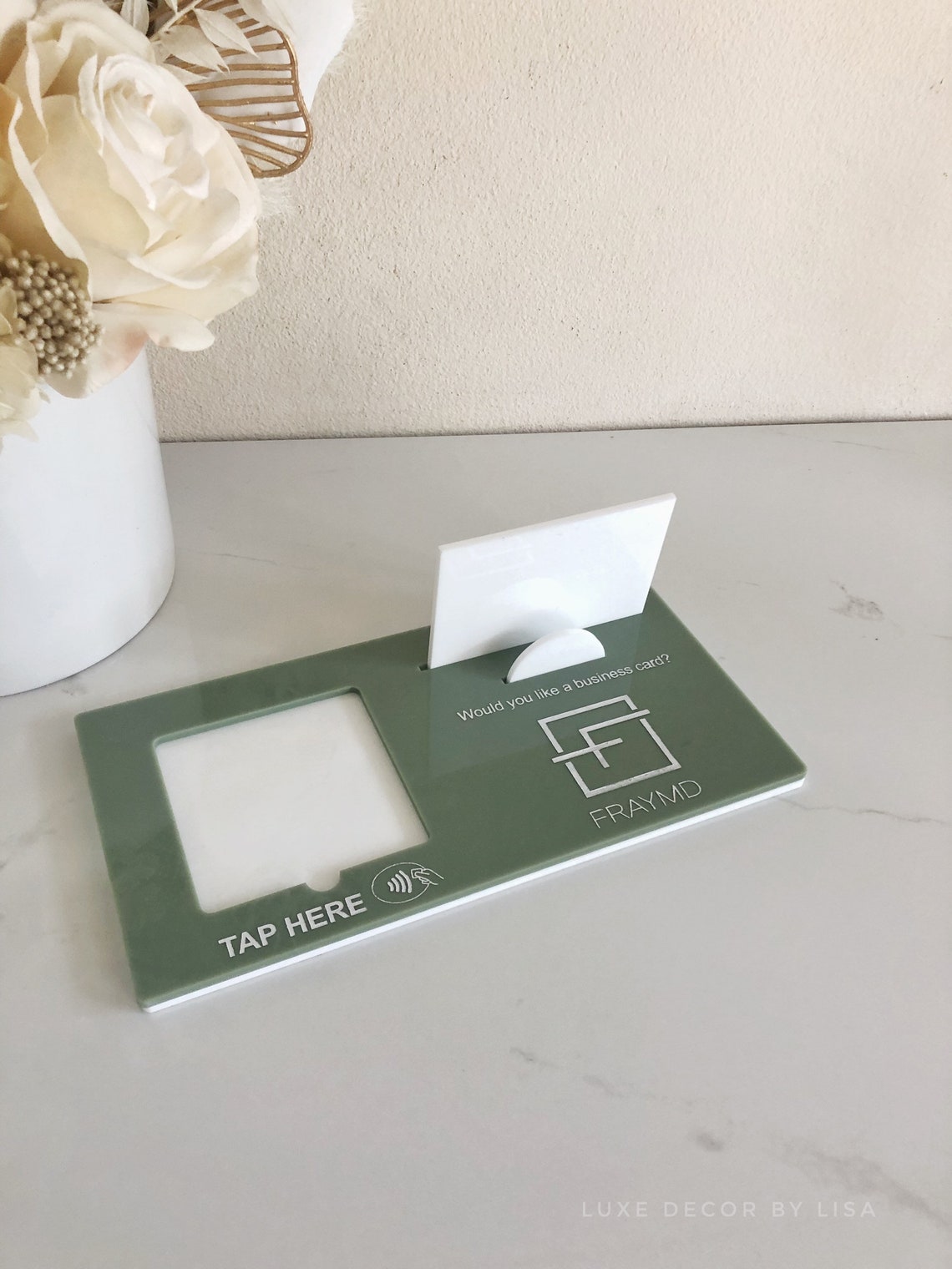 Square Reader Stand and Business Card Holder Style 1 Etsy