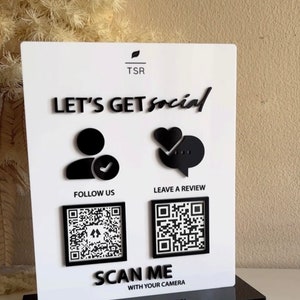 Rectangle 2 QR Codes and Logo Sign