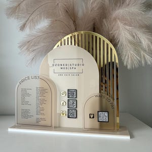 Modern Arches, Logo, 3 QR’s + Pricelist Style 1