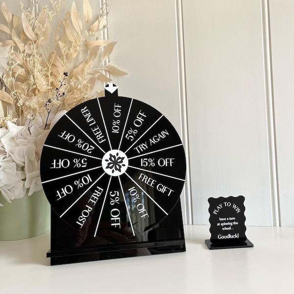 Spin the wheel - Blank or Custom Style - Medium Size