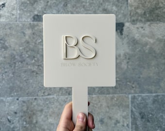 Handheld aangepaste naam-/logospiegels - verschillende vormen 3D-logo's