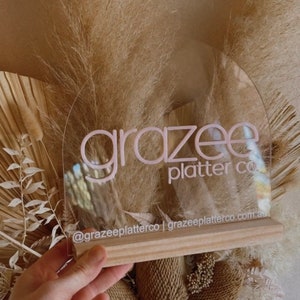 Timber Base - Arch Logo Sign Freestanding