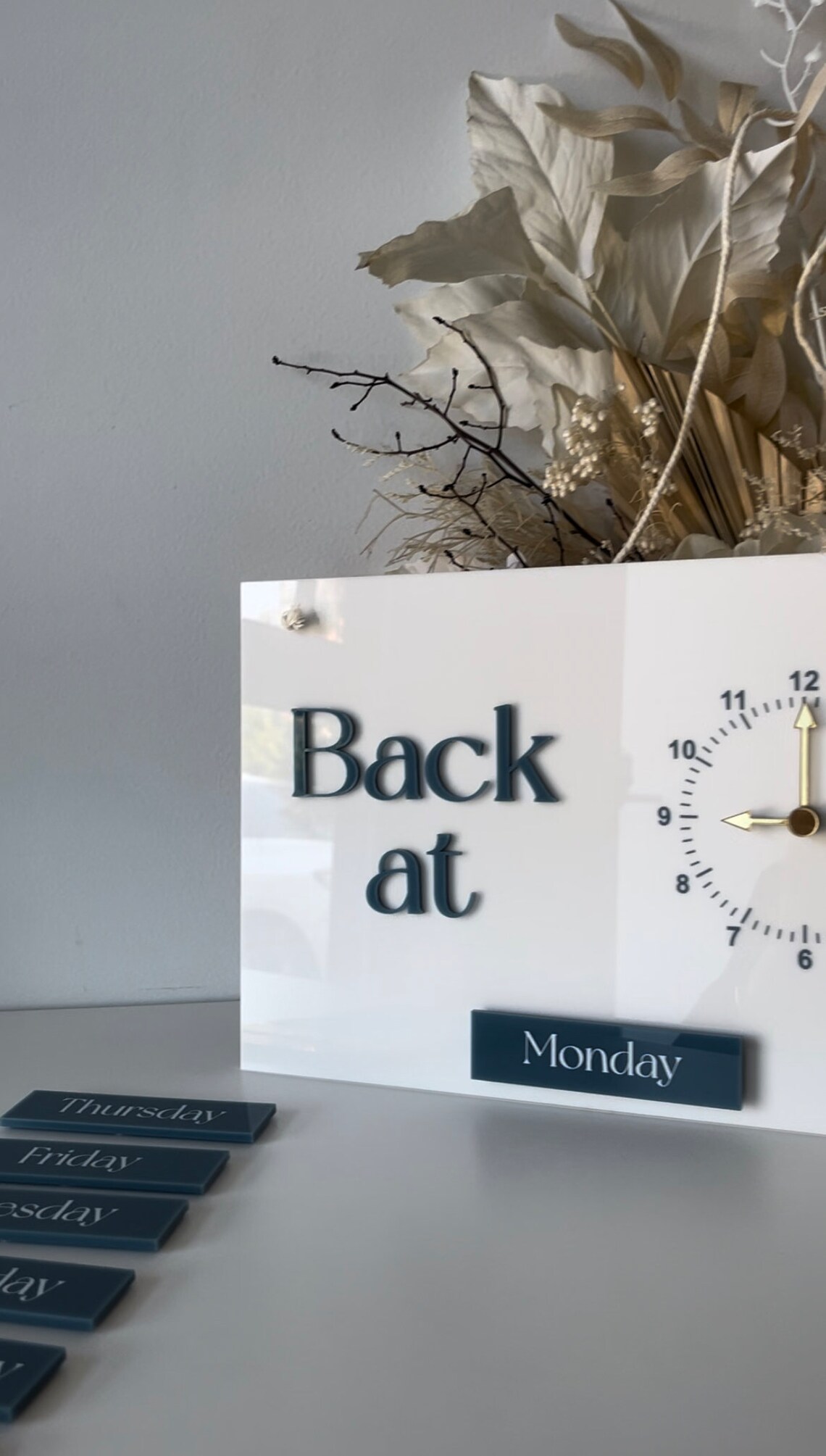Back At, Changeable Clock + Days Sign - Etsy