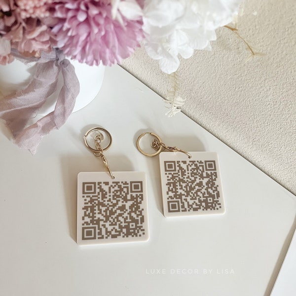 Business QR Printed Keyrings