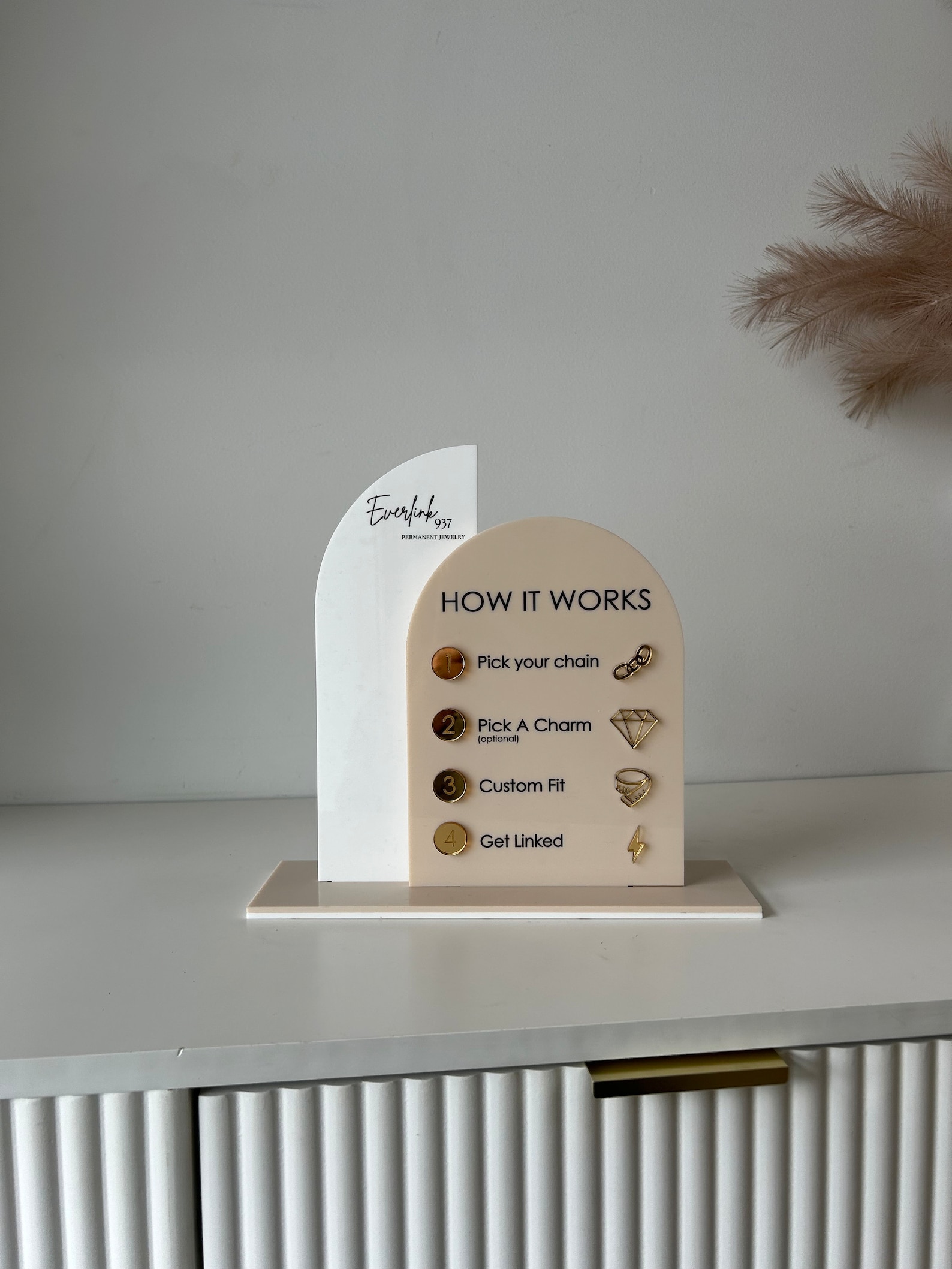 Semi + Arched How It Works Sign + Logo (permanent Jewelry) - Etsy