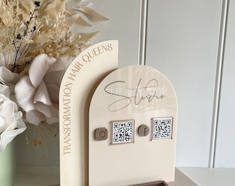 Semi + Arched Social Sign + Card Holder