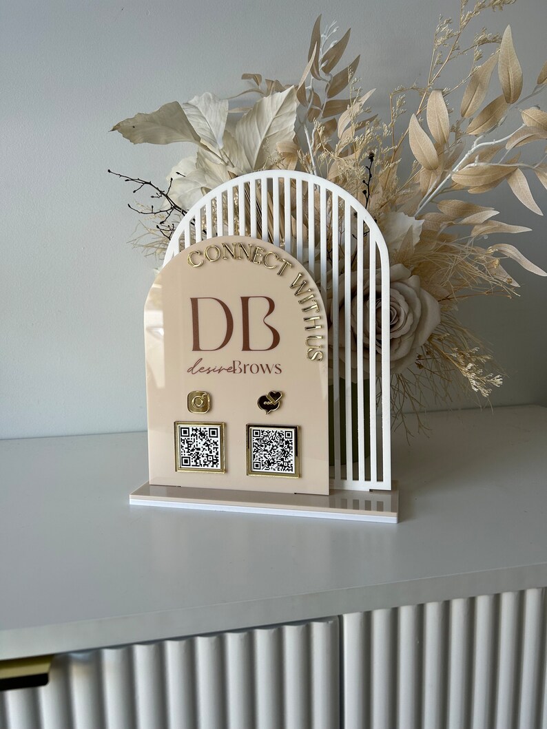 Double Arched Logo, 2 QRS (connect With Us) - Etsy