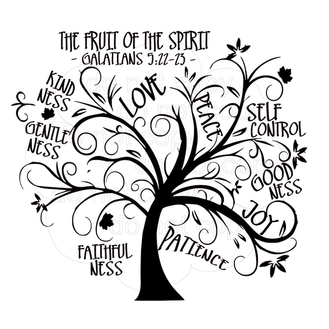 Fruit of the Spirit Tree Galatians 5:22 23 Pdf Jpeg Svg Png Fruit of the Spirit Tree Galatians 5:22 23 Pdf Jpeg Svg Png