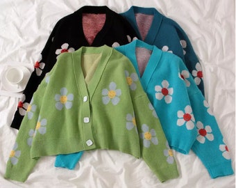 girls floral cardigan