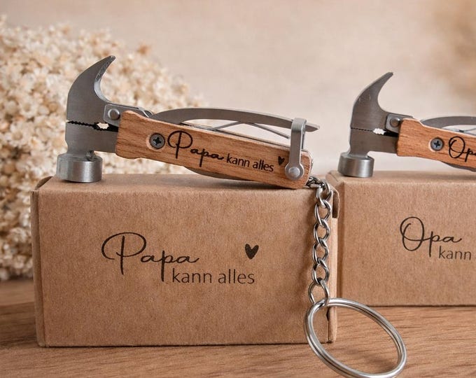 Featured listing image: Geschenk für Papa – Schlüsselanhänger mit Gravur „Papa kann alles“ – Vatertagsgeschenk, Geburtstagsgeschenk, Opa Geschenk