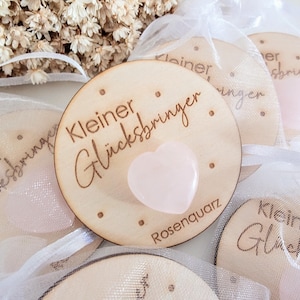Kleiner Glücksbringer Rosenquarz, Glücksbringer Prüfung, kleines Geschenk