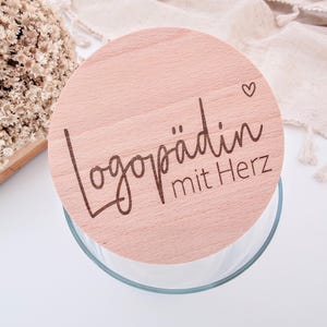 Logopädin Geschenk Vorratsglas, Dankeschön für Logopädin, Logopädin mit Herz, Logopäde Geschenkidee