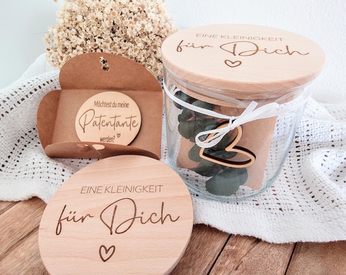 Featured listing image: Ask godmother, ask godfather, ask godmother, ask godparents, storage jar with a loving message