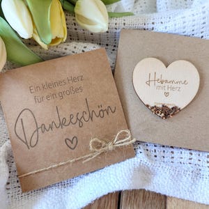 Dankeschön für Hebamme Geschenk - Karte mit Wildblumensamen, Hebamme Dankeschön Geschenk, Geschenkideen Hebamme