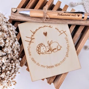 Dankeschön für Hebamme, Geschenk Hebamme, Geschenkset Hebamme, Hebamme mit Herz, Kugelschreiber Hebamme