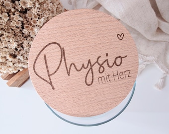 Physiotherapeutin Geschenk, Dankeschön für Physiotherapeut, Physiotherapeut mit Herz, Vorratsglas Physiotherapeutin