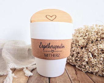 Ergotherapeutin Trinkbecher, Dankeschön für Ergotherapeutin, Ergotherapeutin mit Herz, Ergotherapeutin