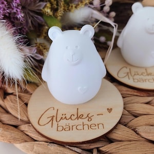 Geschenkset "Glücksbärchen", kleines Dankeschön, Geschenkset Bär, Glücksbringer Bär,