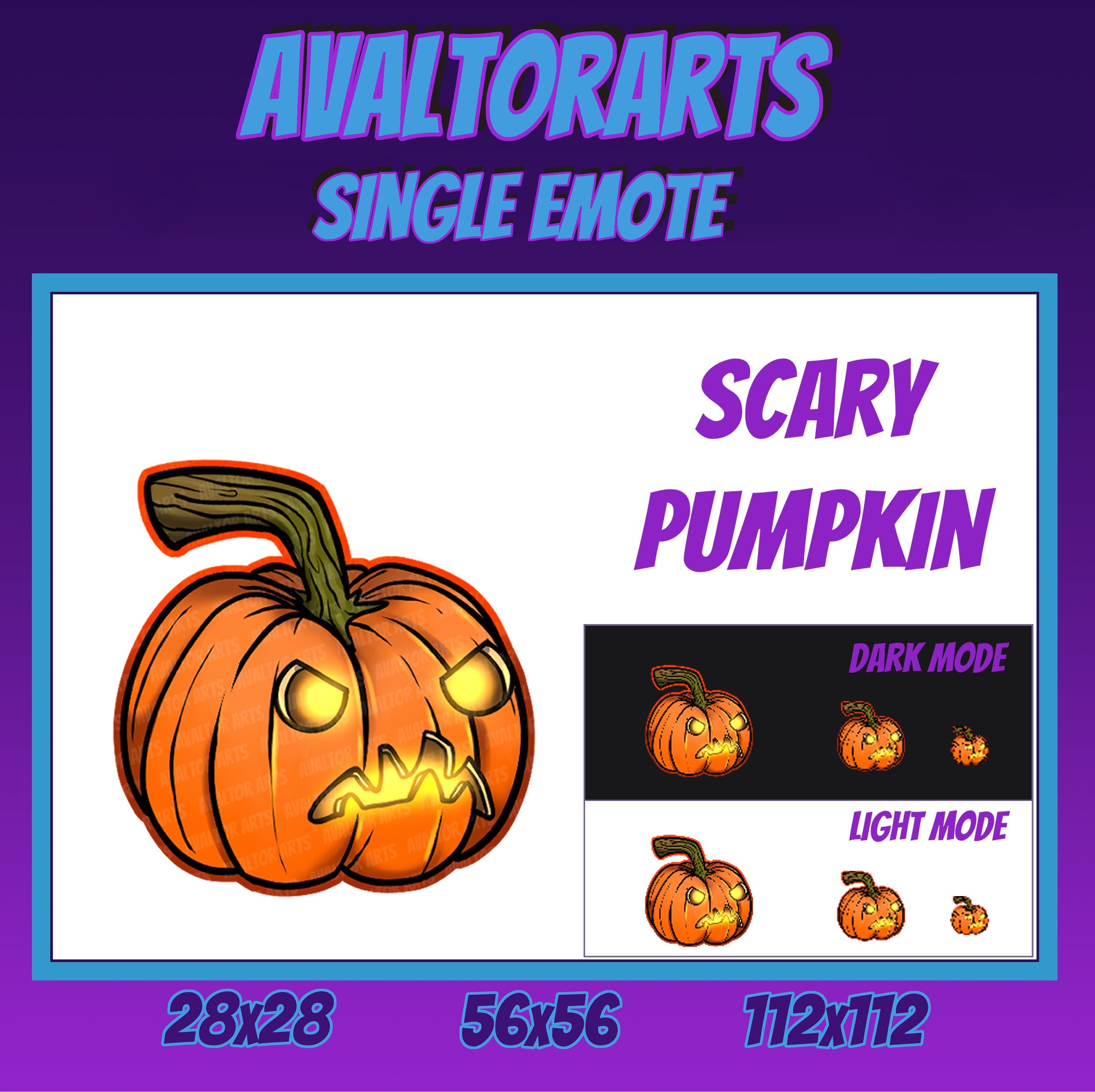 ANGRY PUMPKIN Channel Emote For Twitch/ Discord/ Stream/ Affiliate/ Chat/ Stream/ Youtube /Emoji/Halloween/Cute