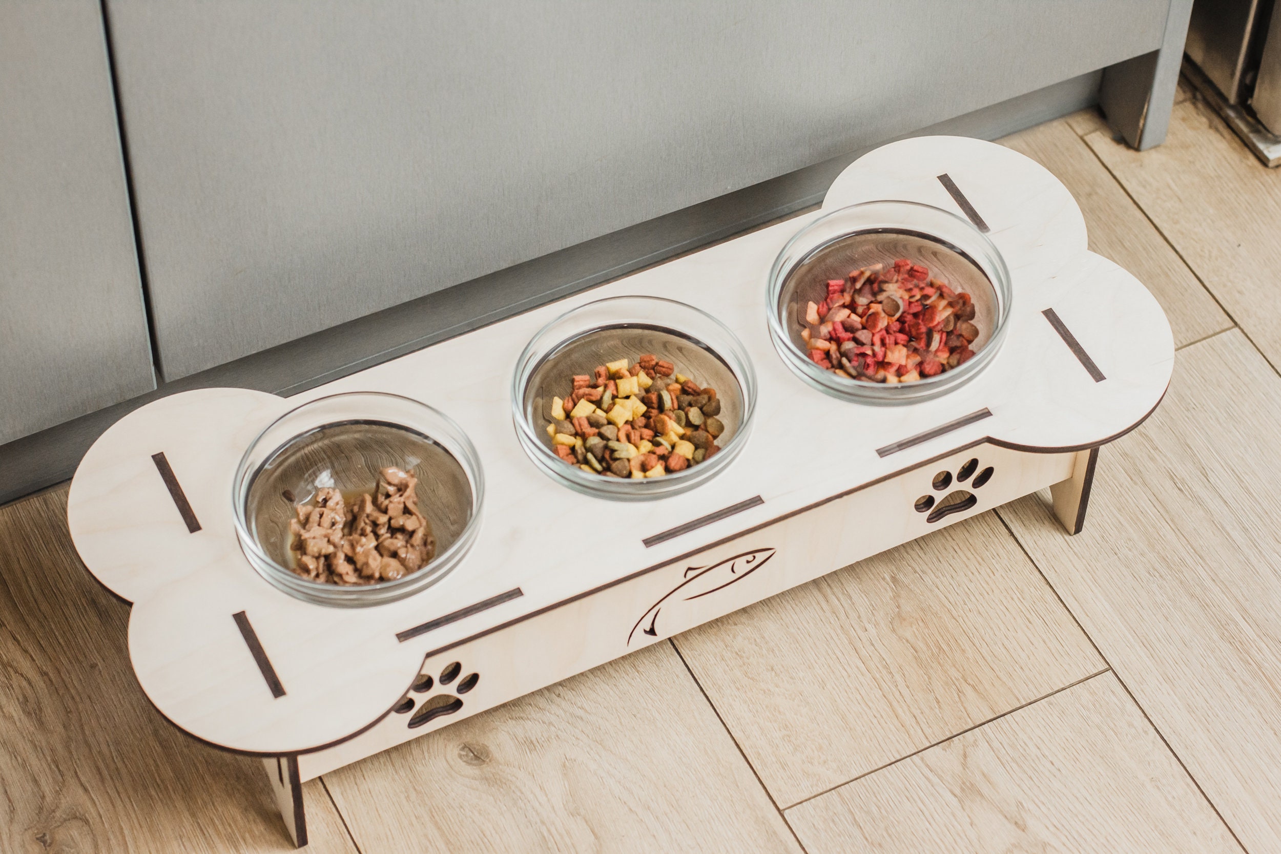 Erhöhte Holz Hund Feeder erhöhte Hund Feeder kleinen Hund Etsy