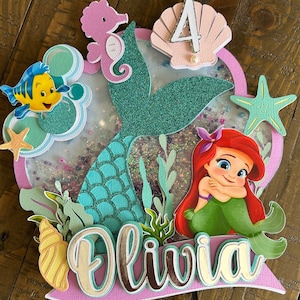Little Mermaid Cake Topper, favor box, treat boxes